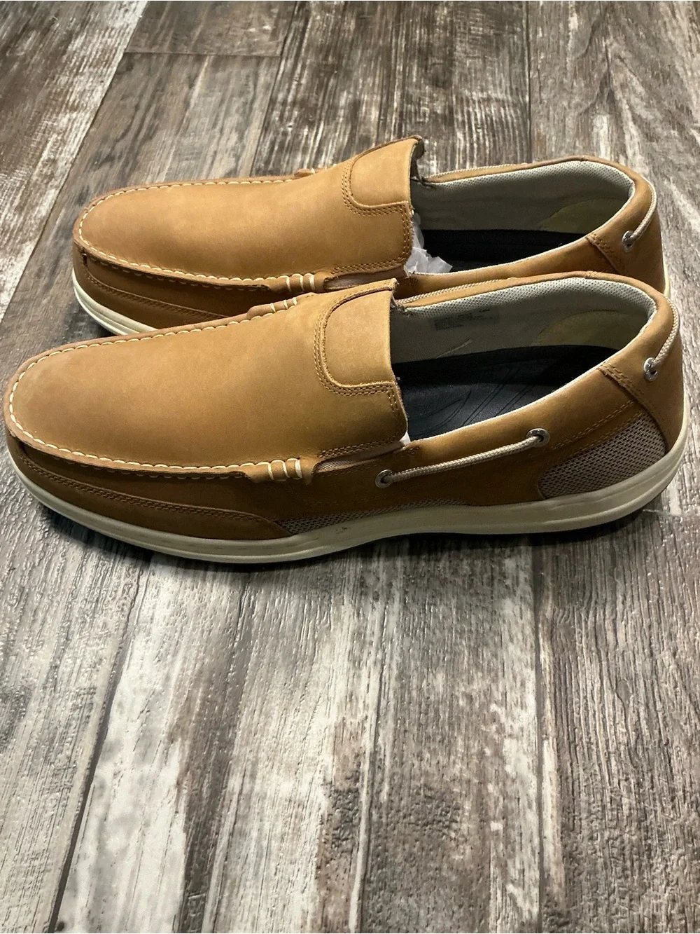 Dockers Men's Cognac Slip-On Leather Loafer Size 14